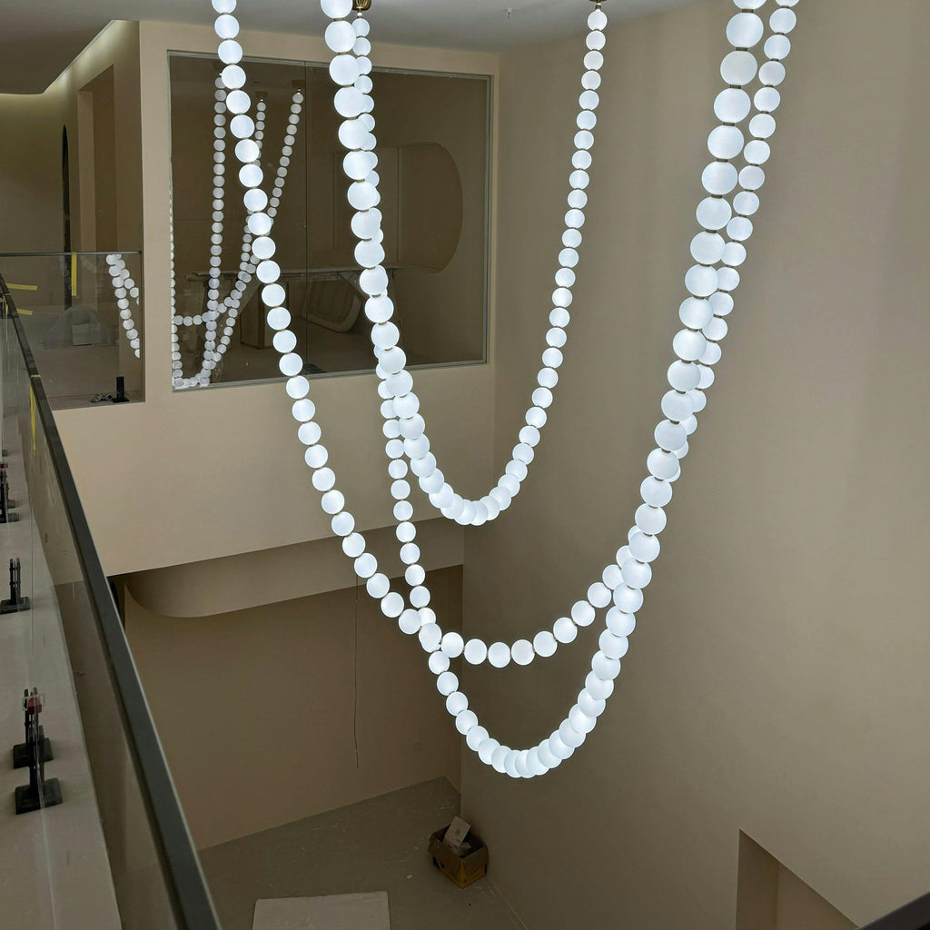 Icarara Lustre Verre Collier De Perles Moderne - Neutralighting