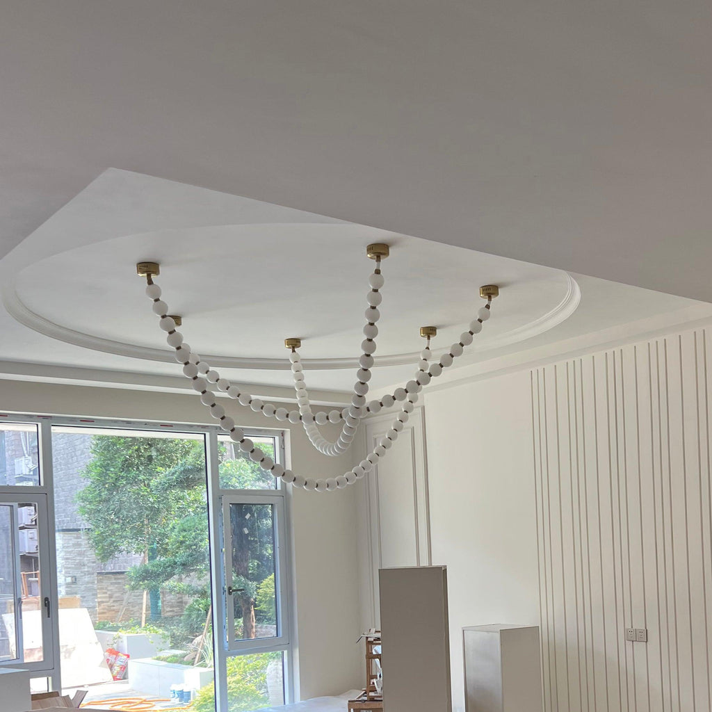 Icarara Lustre Verre Collier De Perles Moderne - Neutralighting