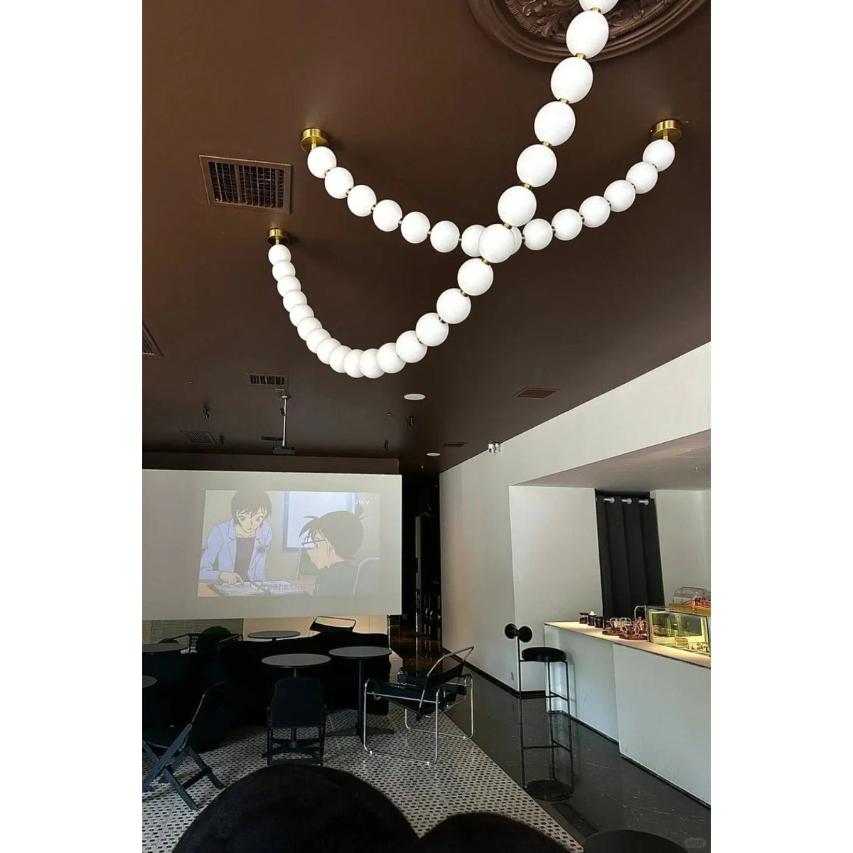 Icarara Lustre Verre Collier De Perles Moderne - Neutralighting