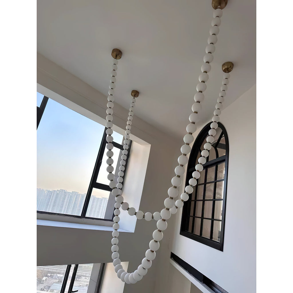 Icarara Lustre Verre Collier De Perles Moderne - Neutralighting