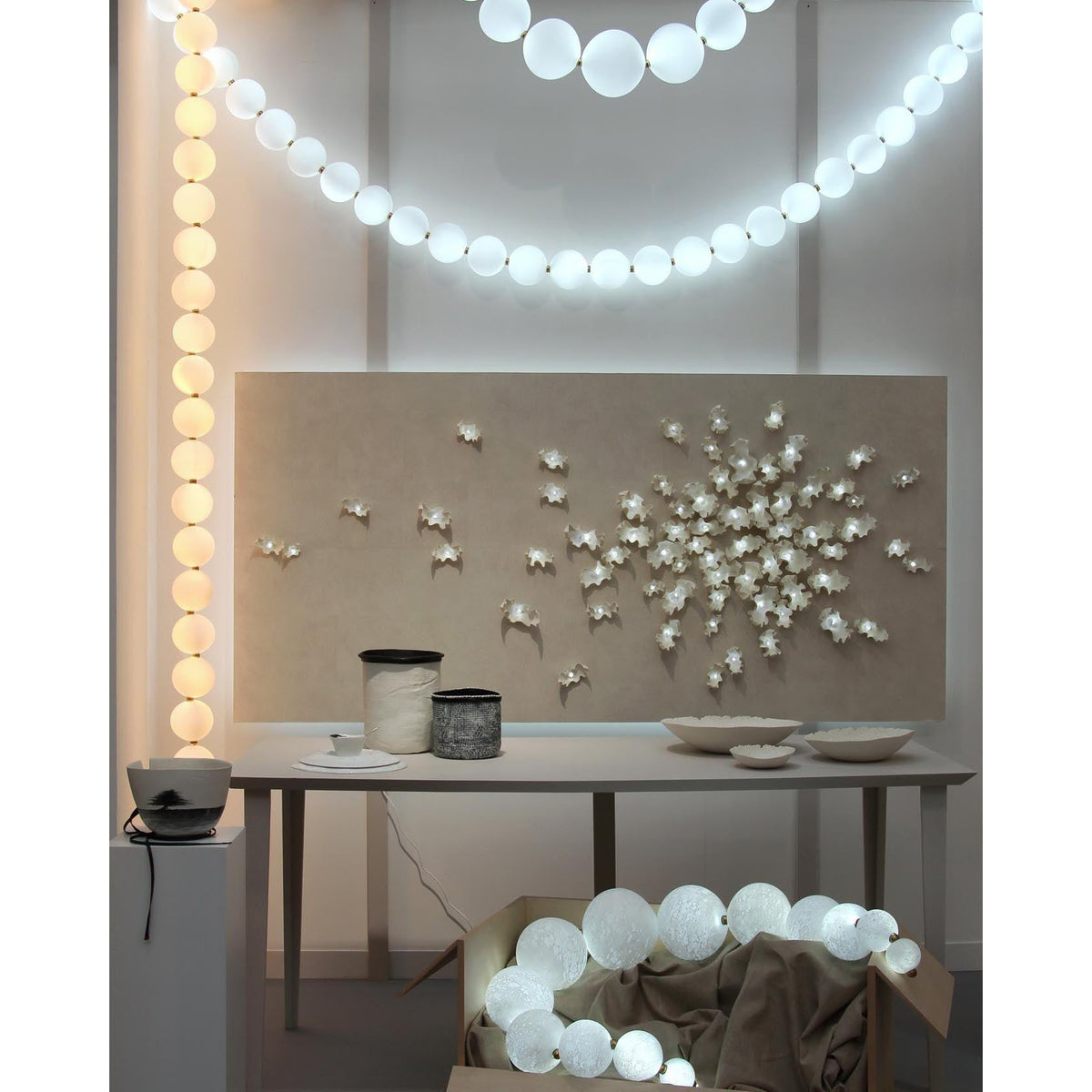 Icarara Lustre Verre Collier De Perles Moderne - Neutralighting