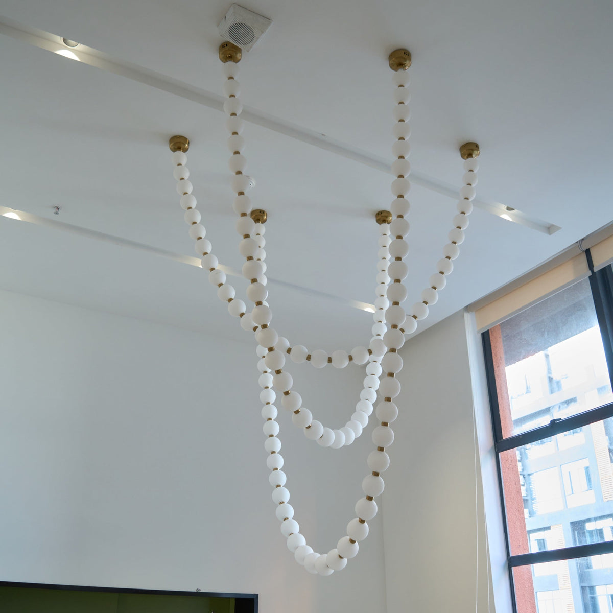 Icarara Lustre Verre Collier De Perles Moderne - Neutralighting