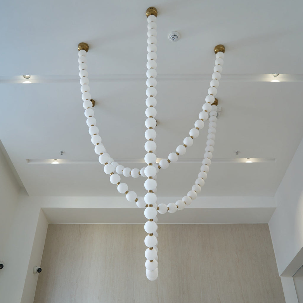 Icarara Lustre Verre Collier De Perles Moderne - Neutralighting