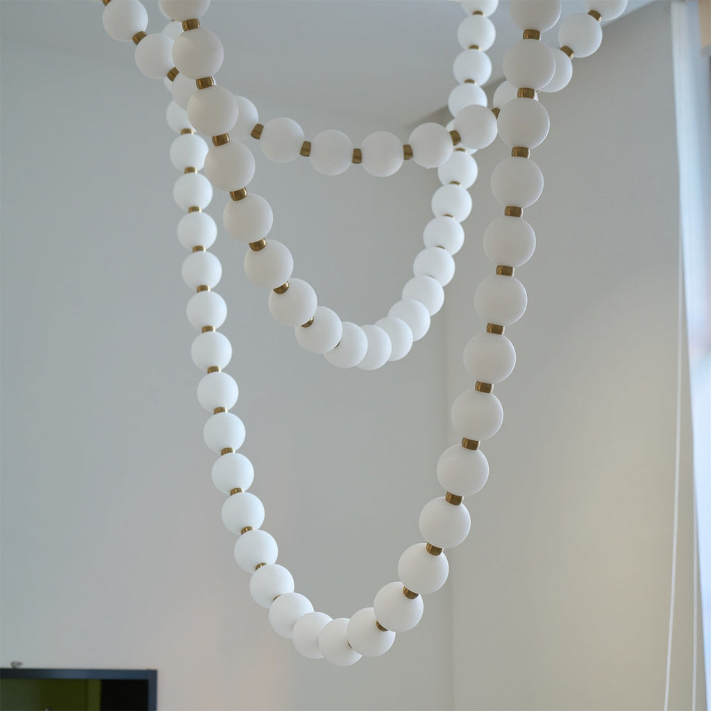 Icarara Lustre Verre Collier De Perles Moderne - Neutralighting