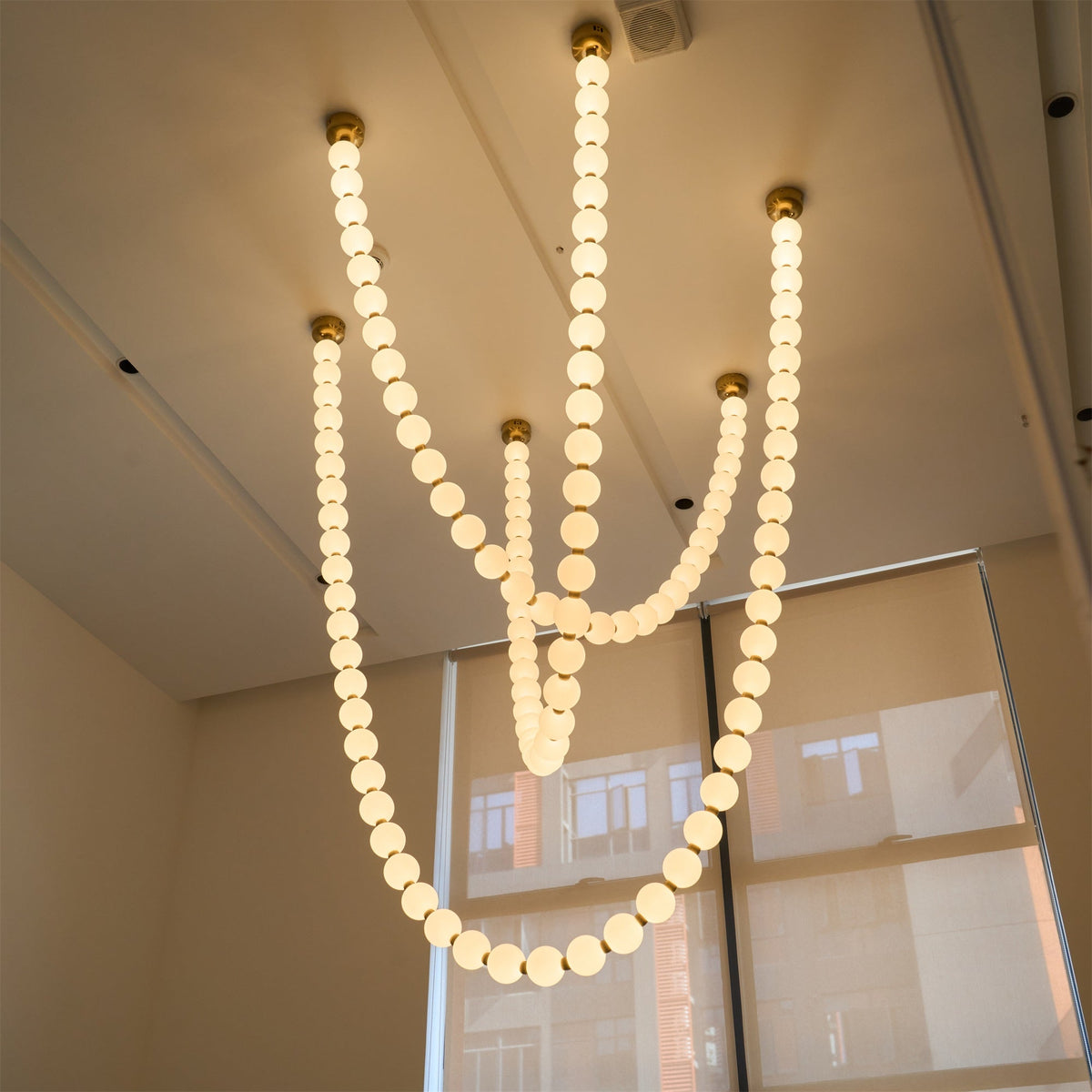 Icarara Lustre Verre Collier De Perles Moderne - Neutralighting