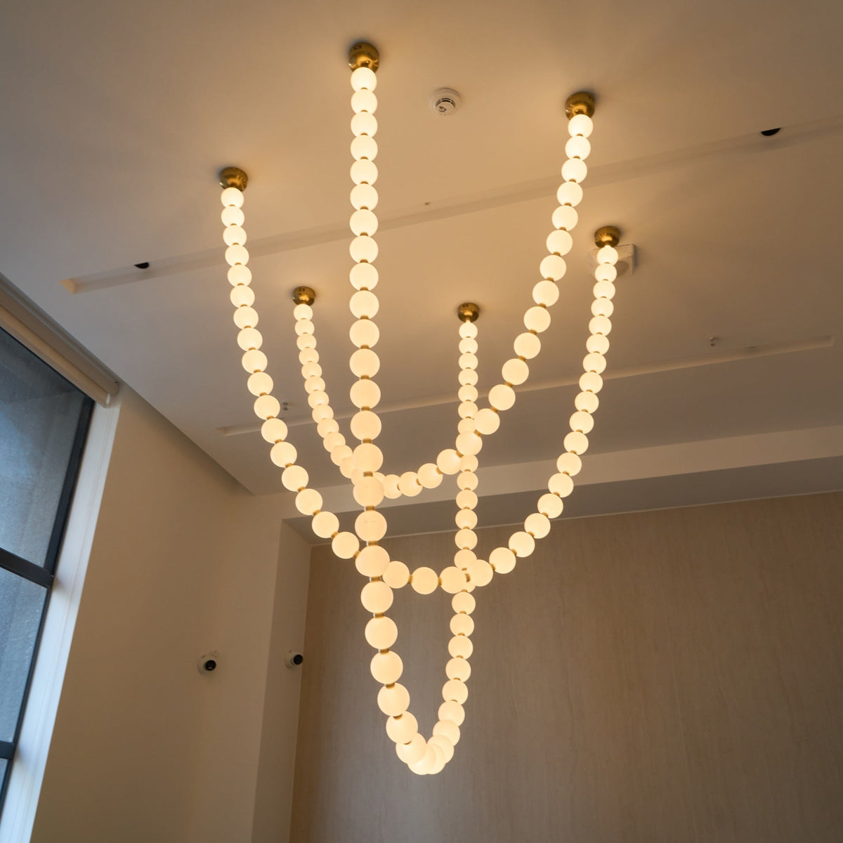 Icarara Lustre Verre Collier De Perles Moderne - Neutralighting