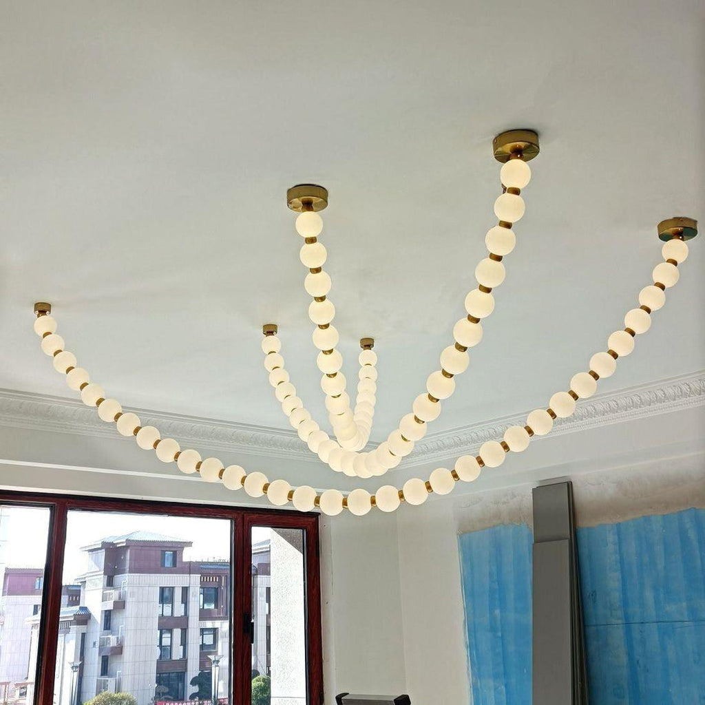 Icarara Lustre Verre Collier De Perles Moderne - Neutralighting