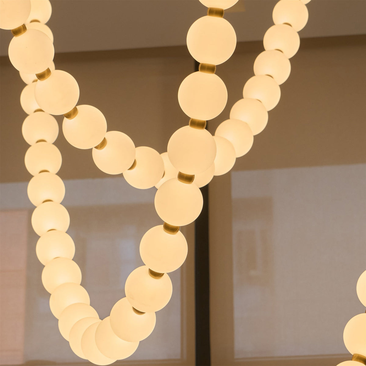 Icarara Lustre Verre Collier De Perles Moderne - Neutralighting
