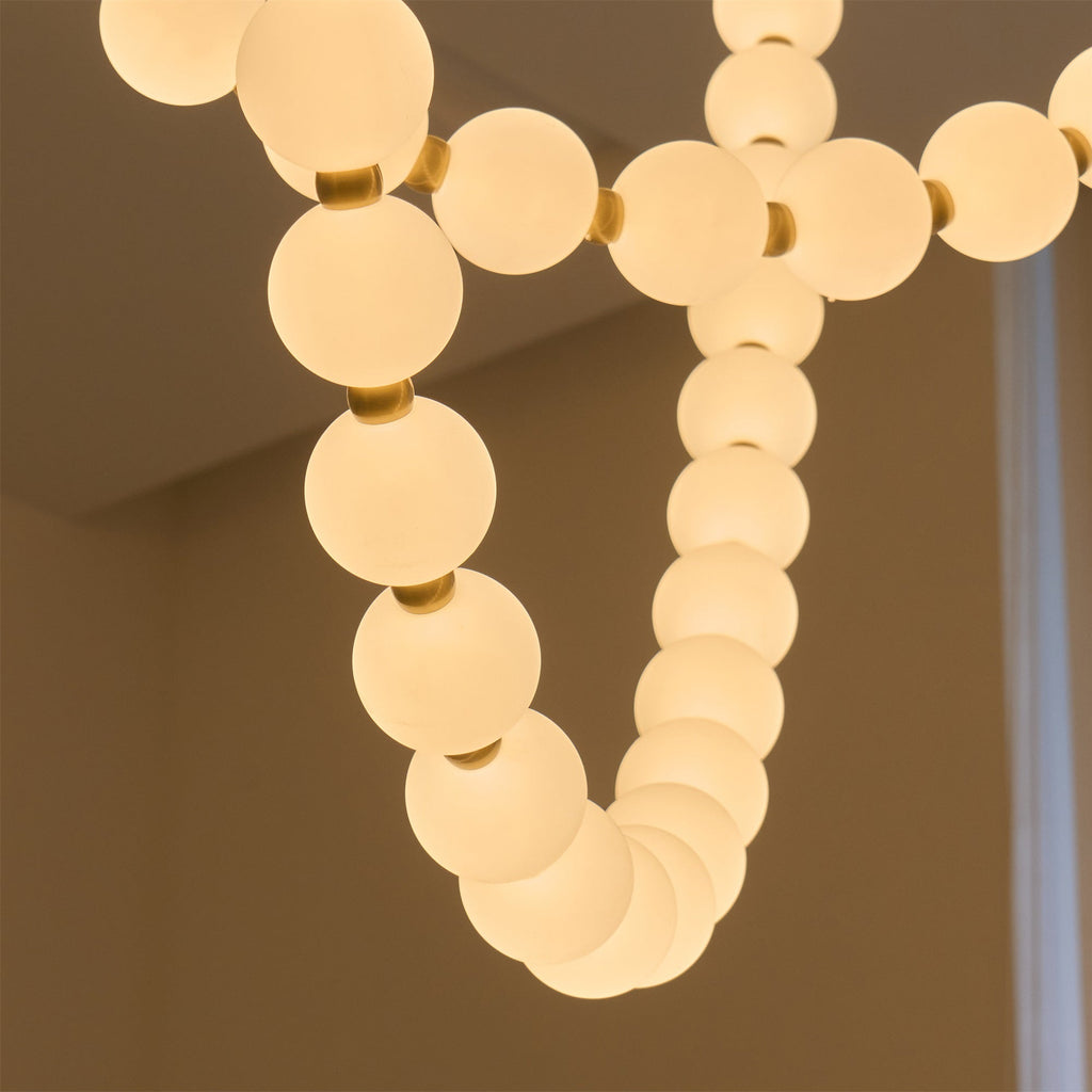 Icarara Lustre Verre Collier De Perles Moderne - Neutralighting