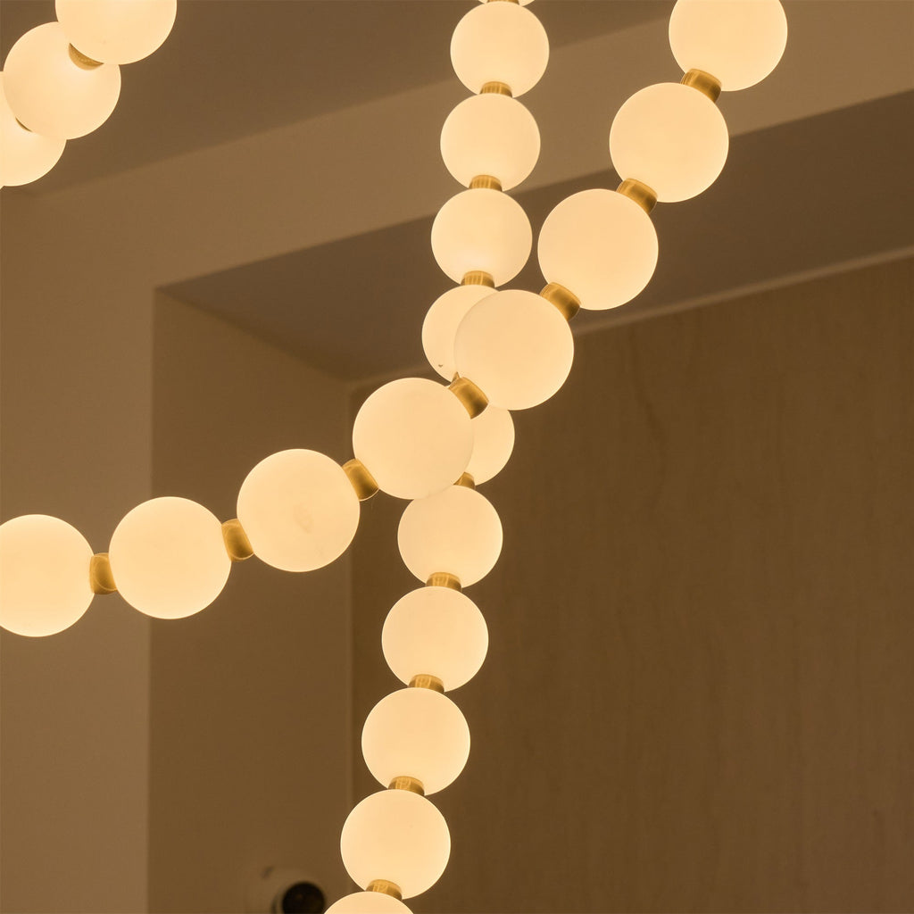 Icarara Lustre Verre Collier De Perles Moderne - Neutralighting