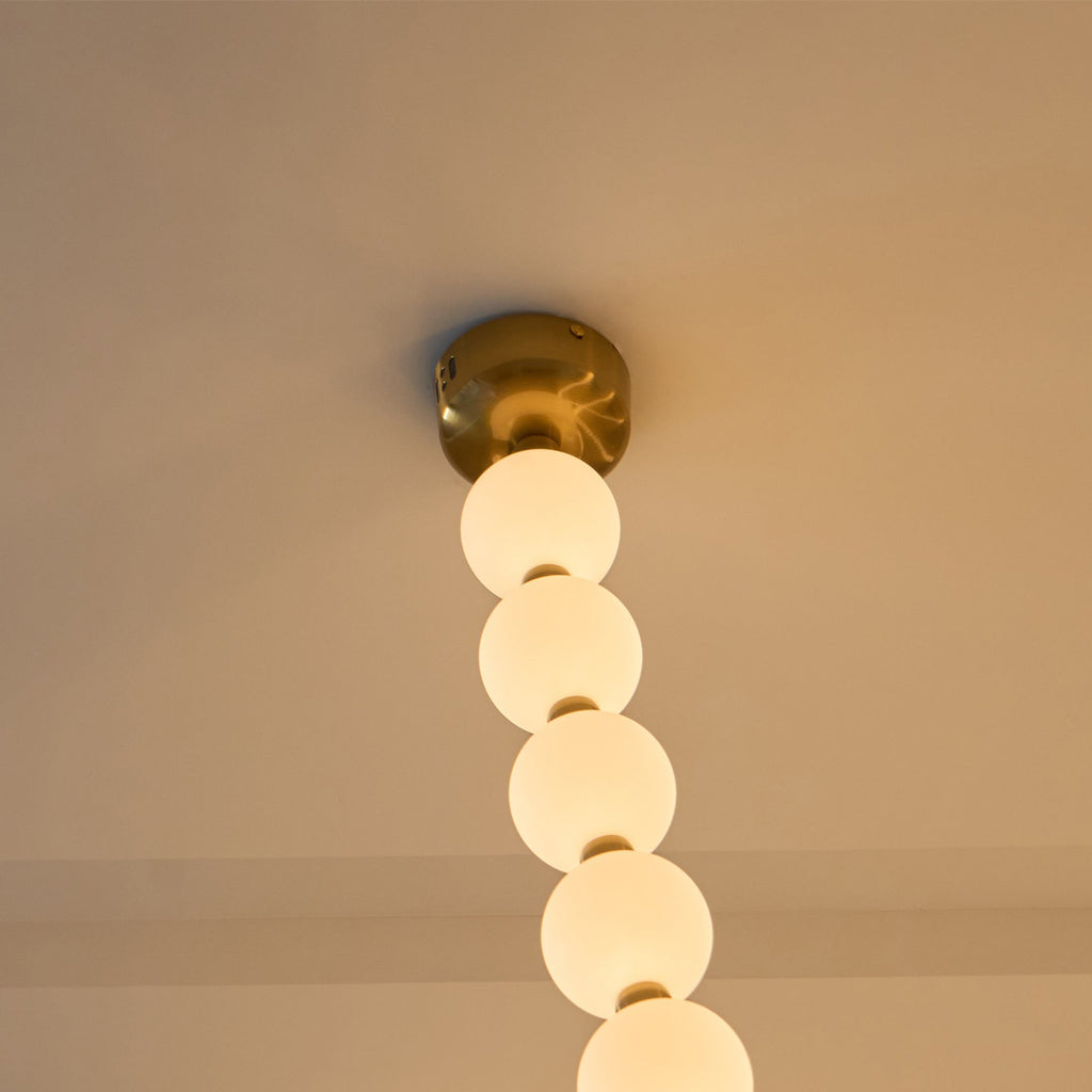 Icarara Lustre Verre Collier De Perles Moderne - Neutralighting