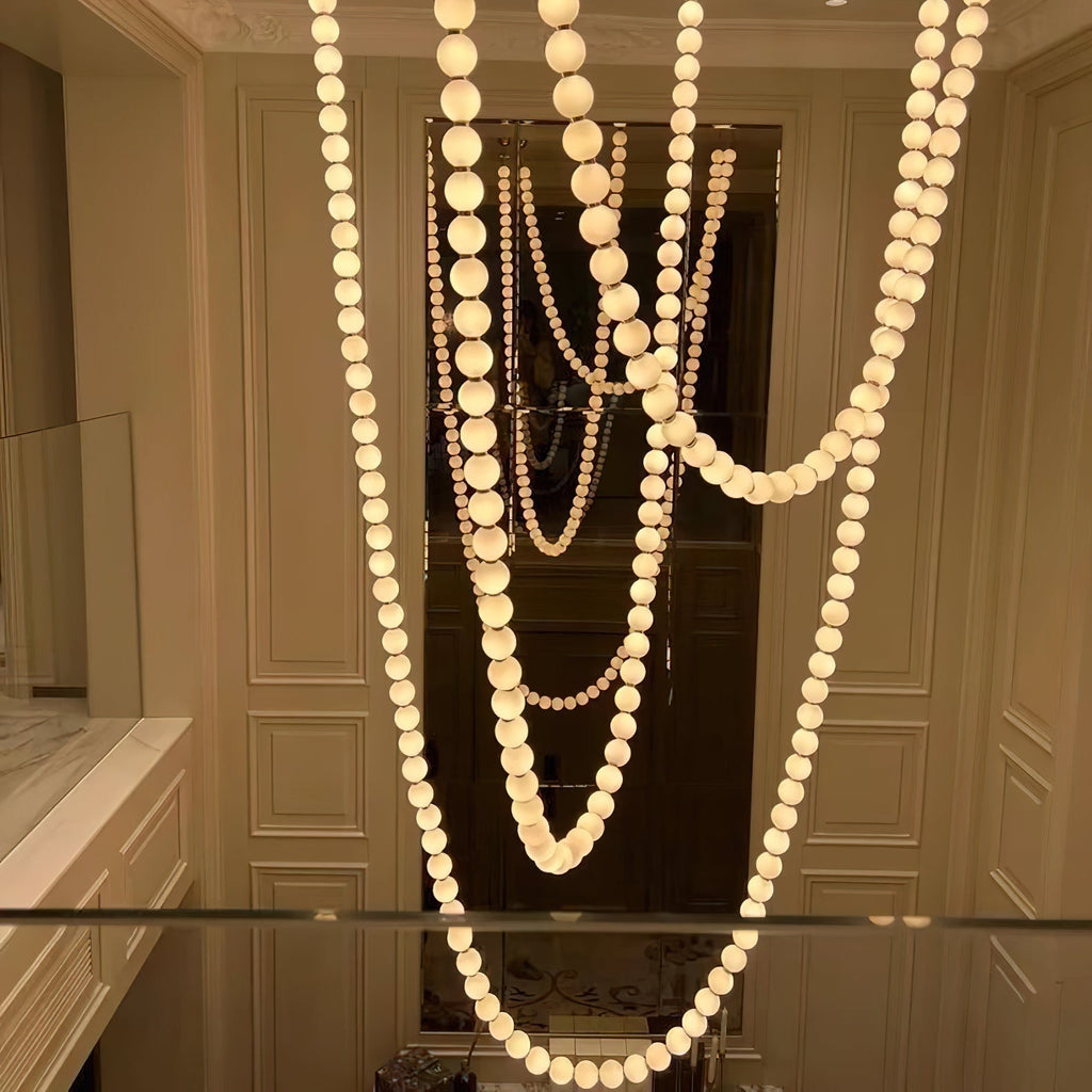 Icarara Lustre Verre Collier De Perles Moderne - Neutralighting