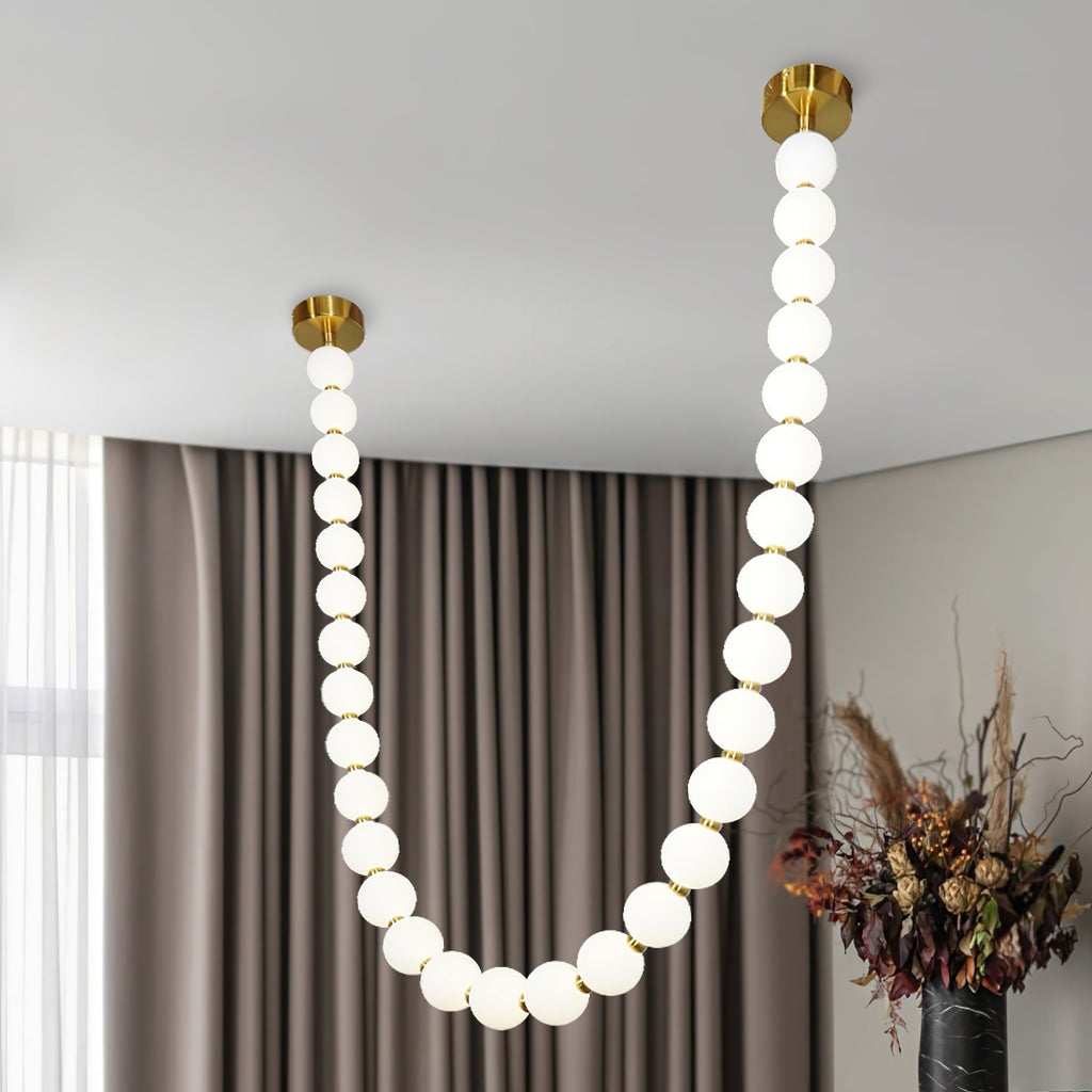 Icarara Lustre Verre Collier De Perles Moderne - Neutralighting