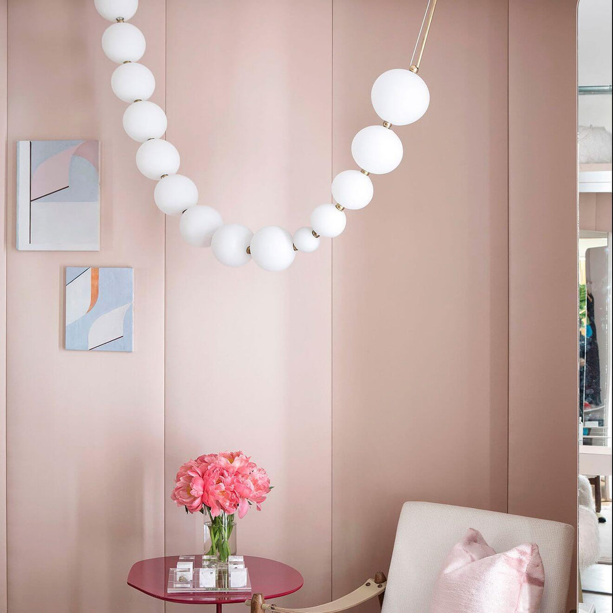 Petal Chandelier Collier de Perles Luxueux - Neutralighting