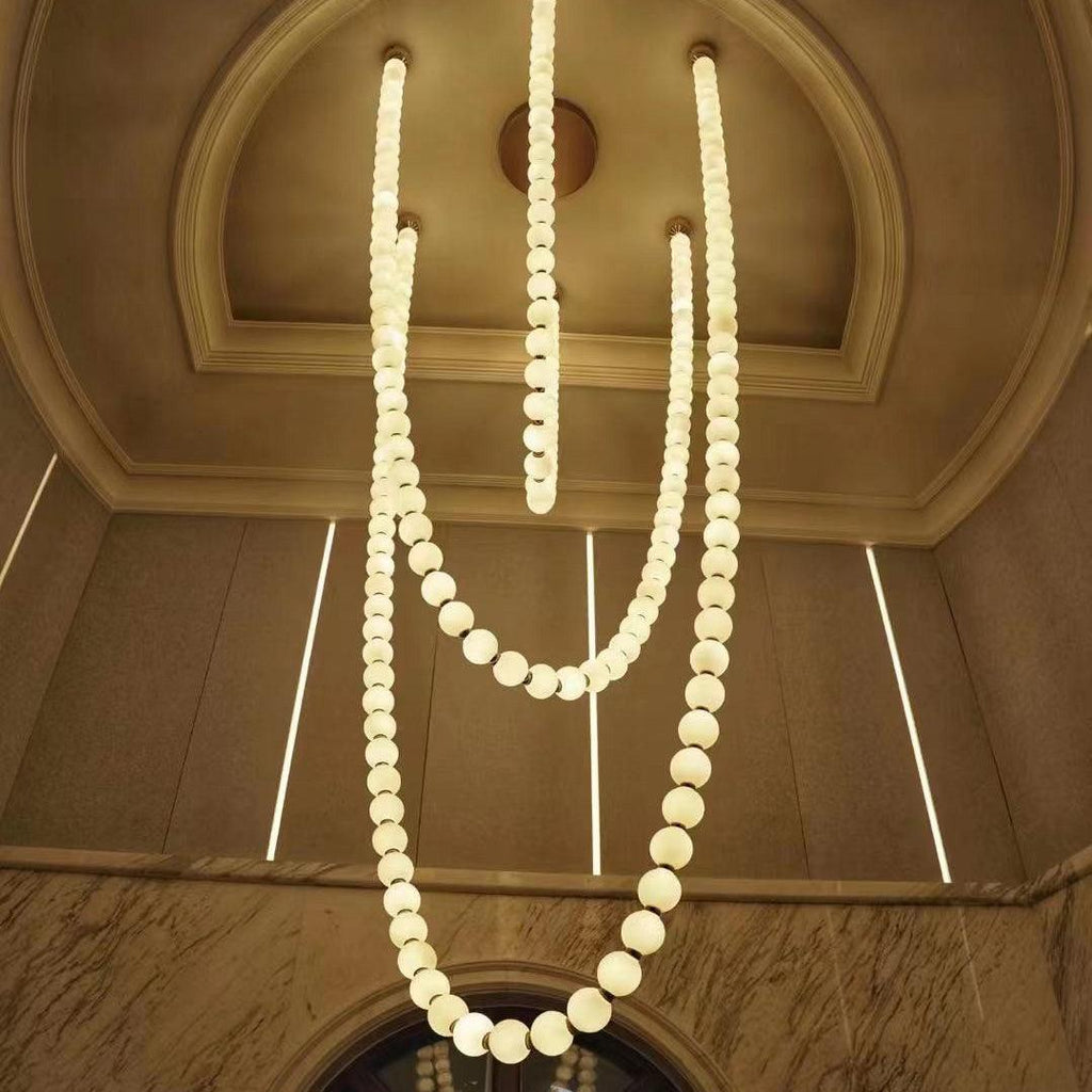 Petal Chandelier Collier de Perles Luxueux - Neutralighting