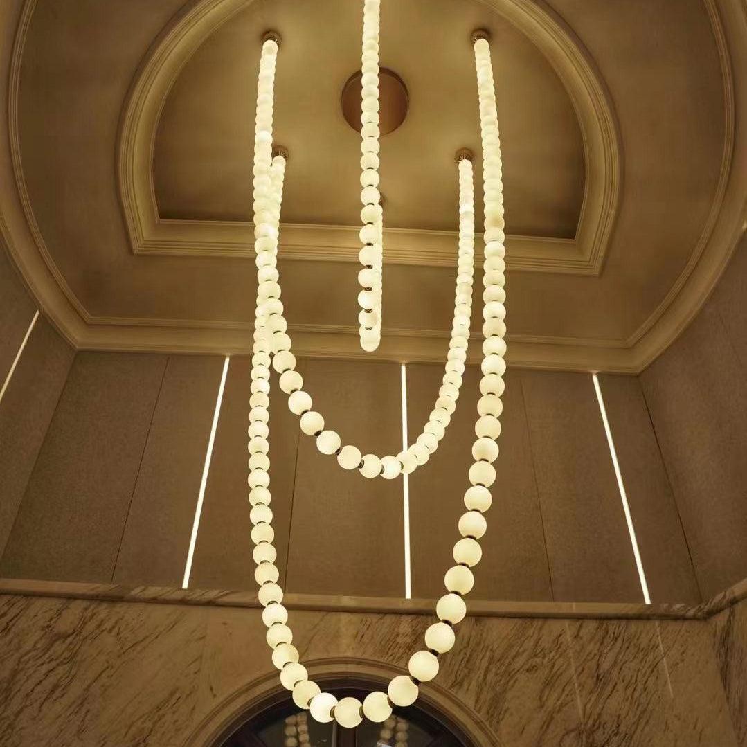 Petal Chandelier Collier de Perles Luxueux - Neutralighting
