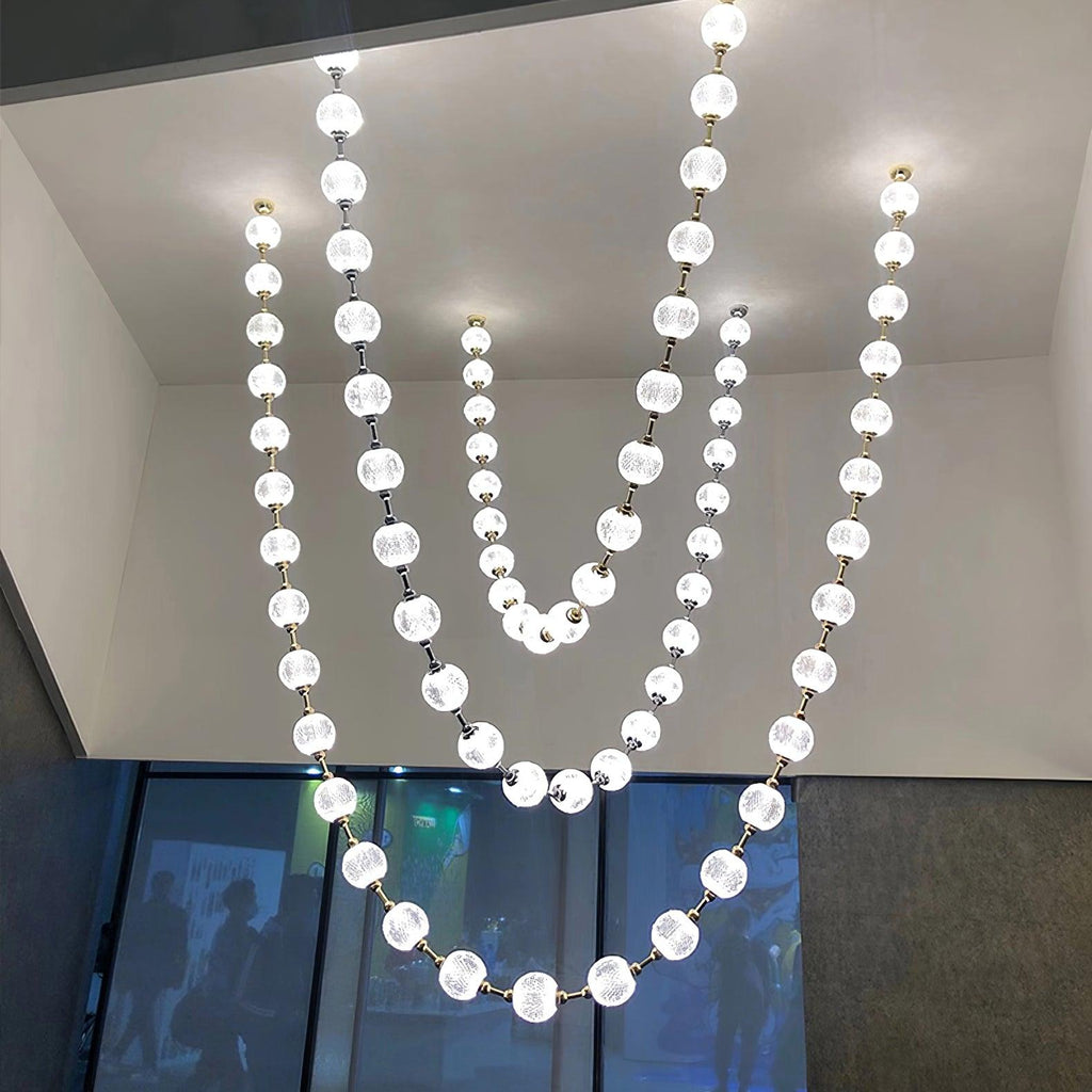 Petal Chandelier Collier de Perles Luxueux - Neutralighting