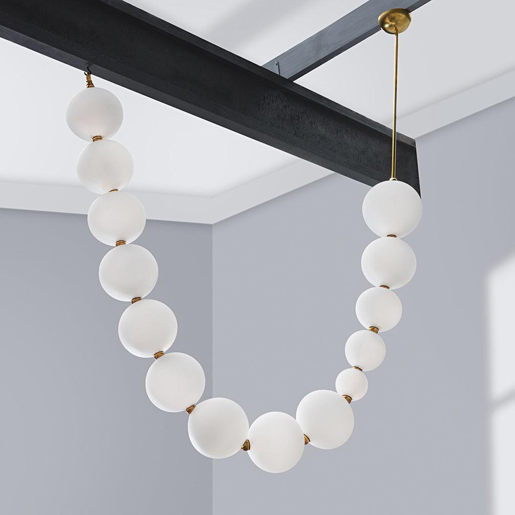 Petal Chandelier Collier de Perles Luxueux - Neutralighting