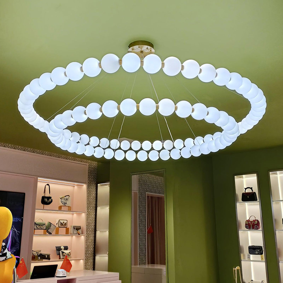 Petal Chandelier Collier de Perles Luxueux - Neutralighting