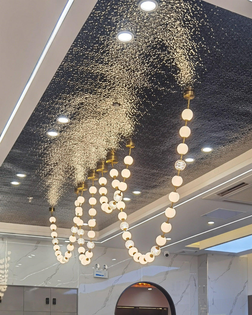 Petal Chandelier Collier de Perles Luxueux - Neutralighting