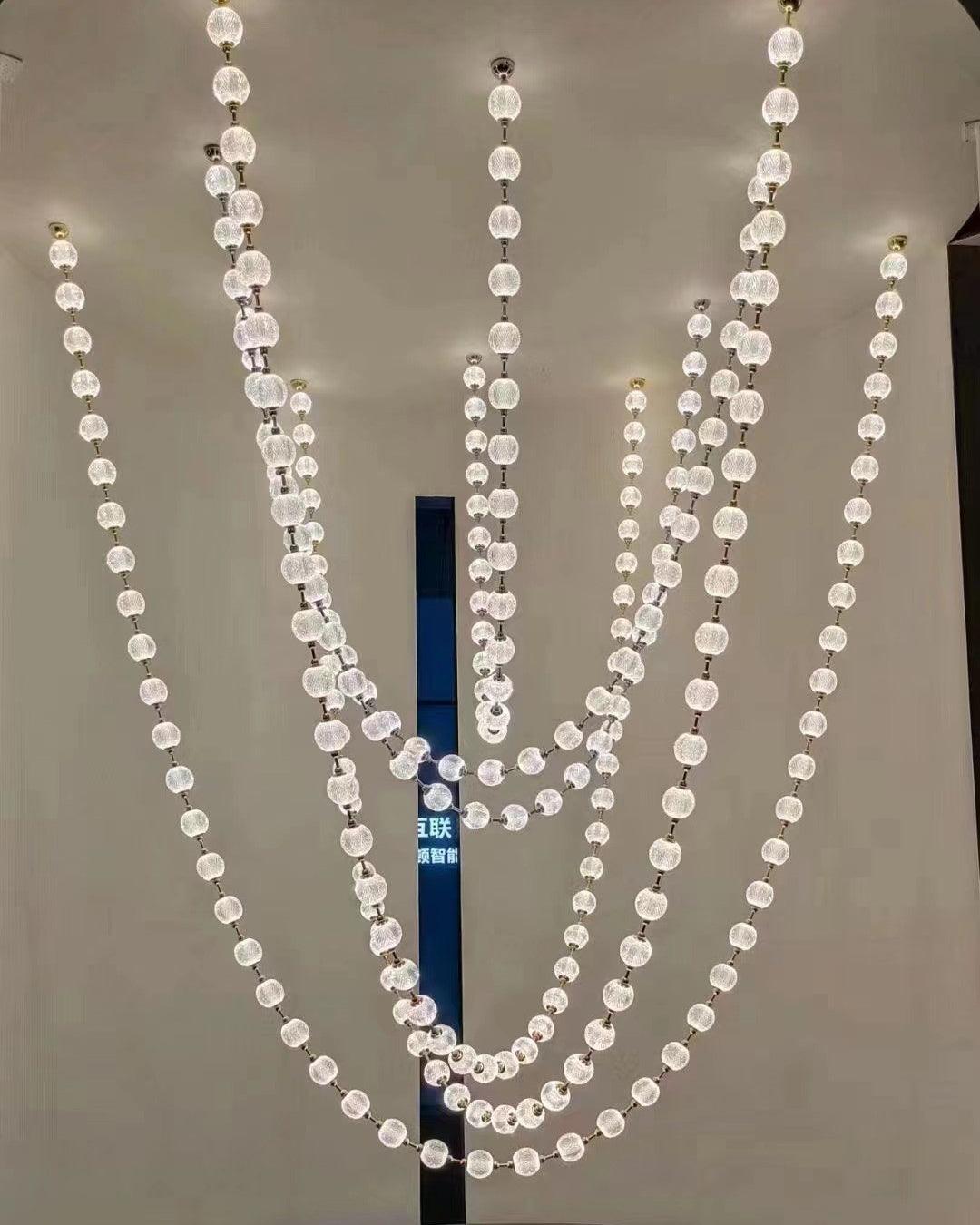Petal Chandelier Collier de Perles Luxueux - Neutralighting