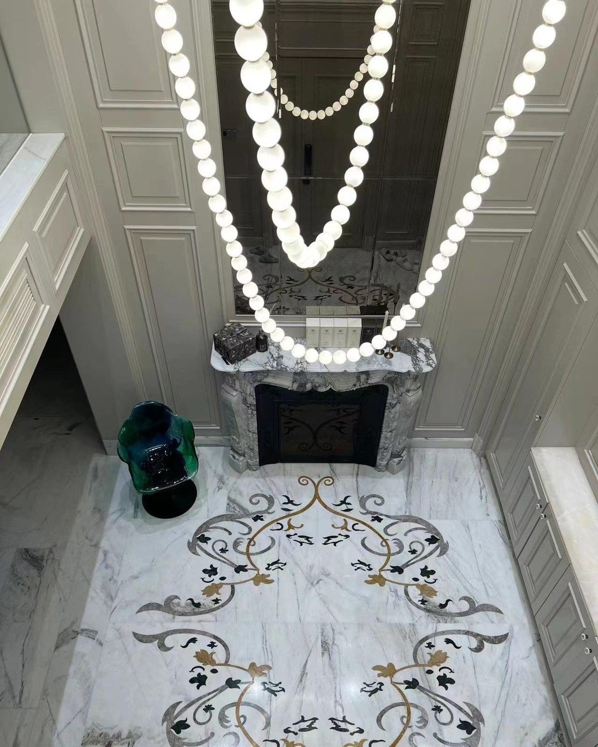 Petal Chandelier Collier de Perles Luxueux - Neutralighting