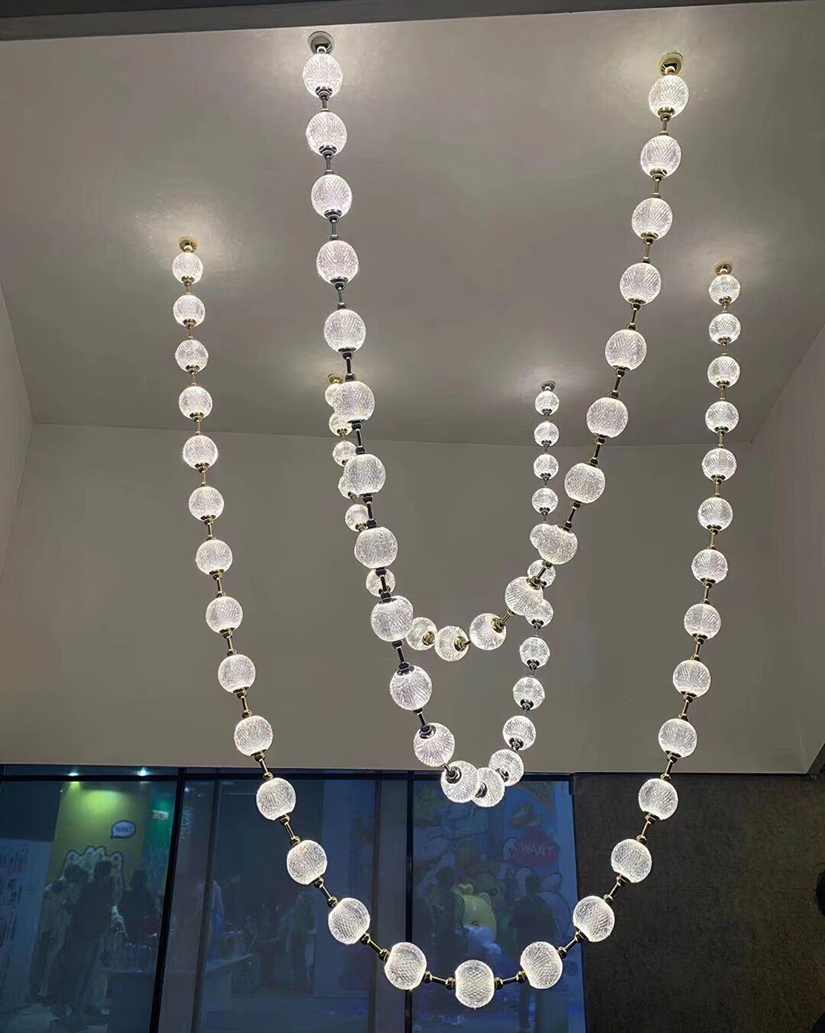 Petal Chandelier Collier de Perles Luxueux - Neutralighting