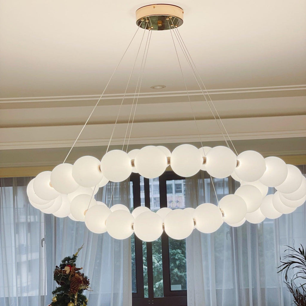 Petal Chandelier Collier de Perles Luxueux - Neutralighting