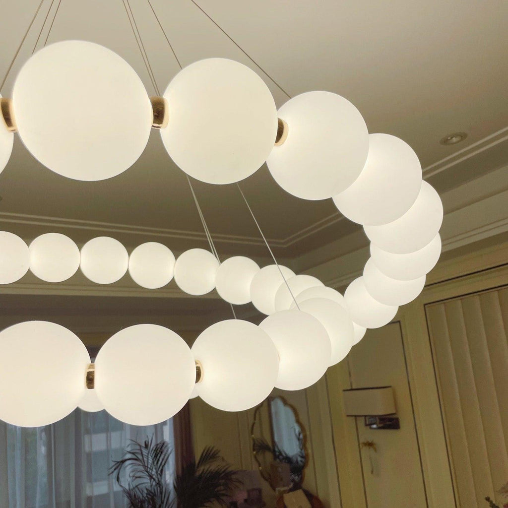 Petal Chandelier Collier de Perles Luxueux - Neutralighting