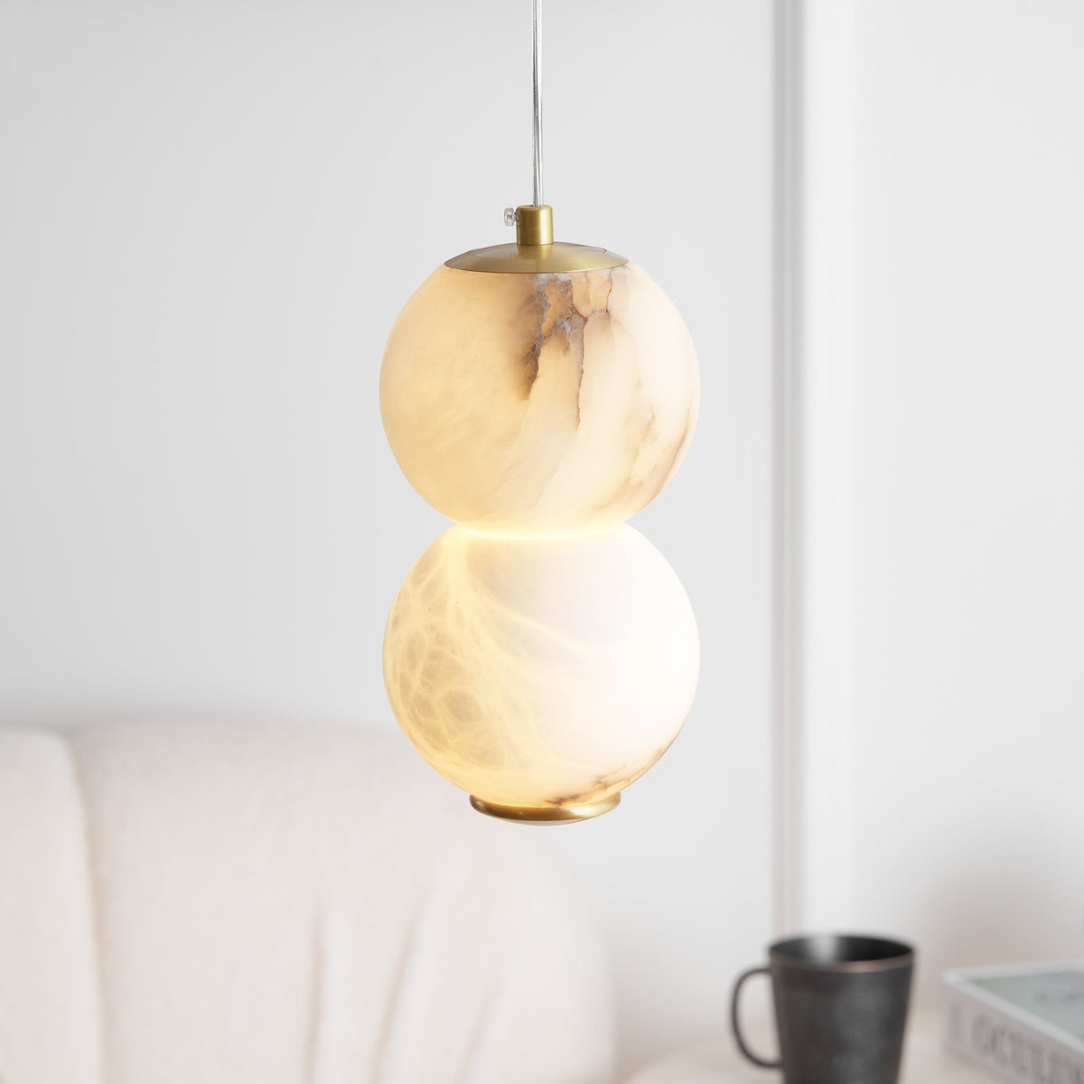 Elore Suspension Perles Albâtre Minimaliste - Neutralighting