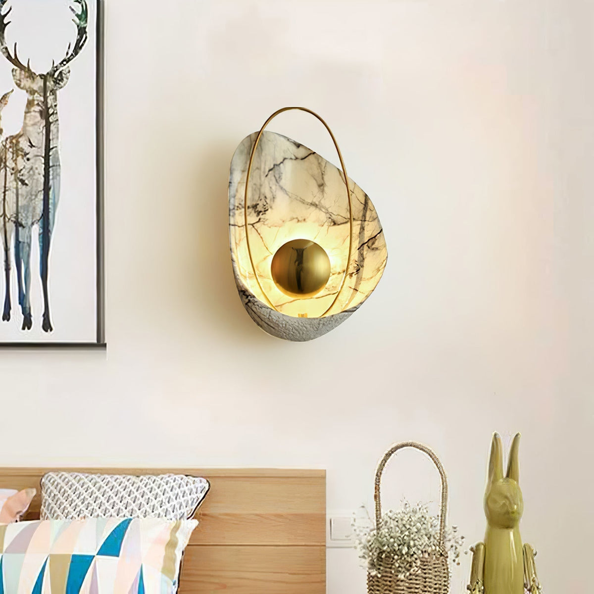 Vethaora Applique Murale en Résine Perle Art Nordique Premium - Neutralighting
