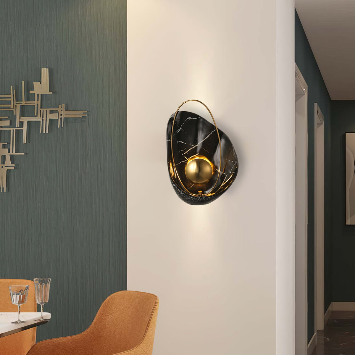 Vethaora Applique Murale en Résine Perle Art Nordique Premium - Neutralighting