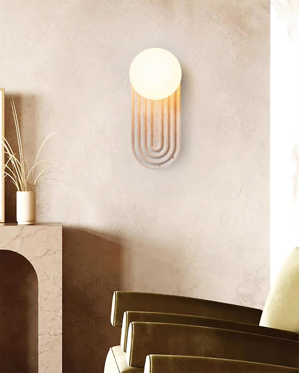 Pebivo Applique Murale Moderne en Travertin - Neutralighting