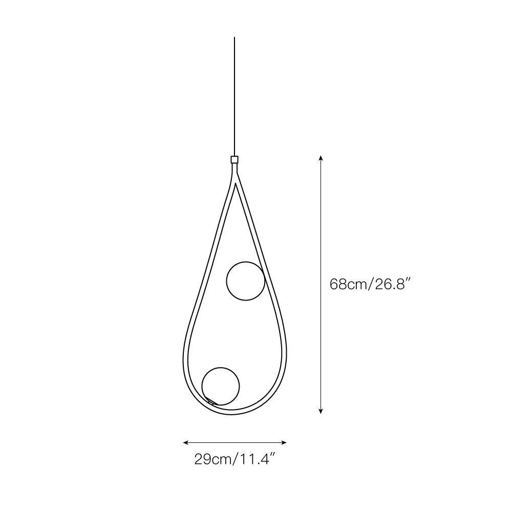 Ertheion Suspension Verre Perles Minimaliste - Neutralighting