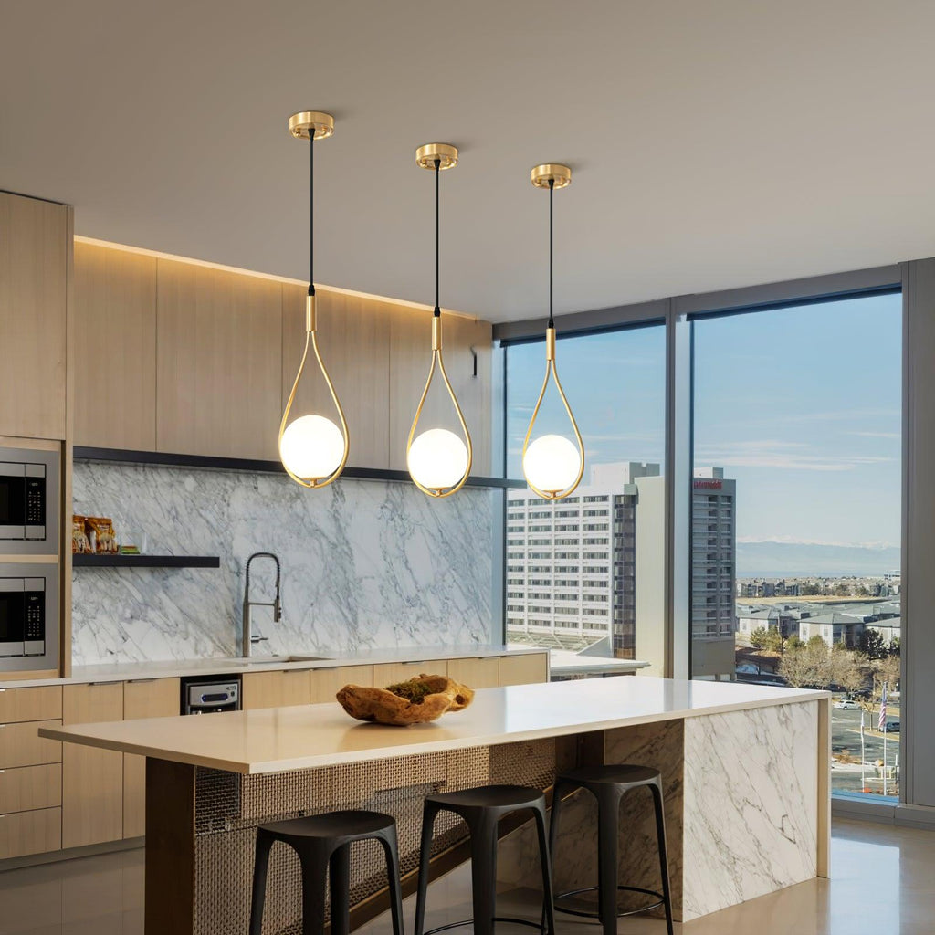 Droplet Lampe Pendante en Laiton Moderne - Neutralighting