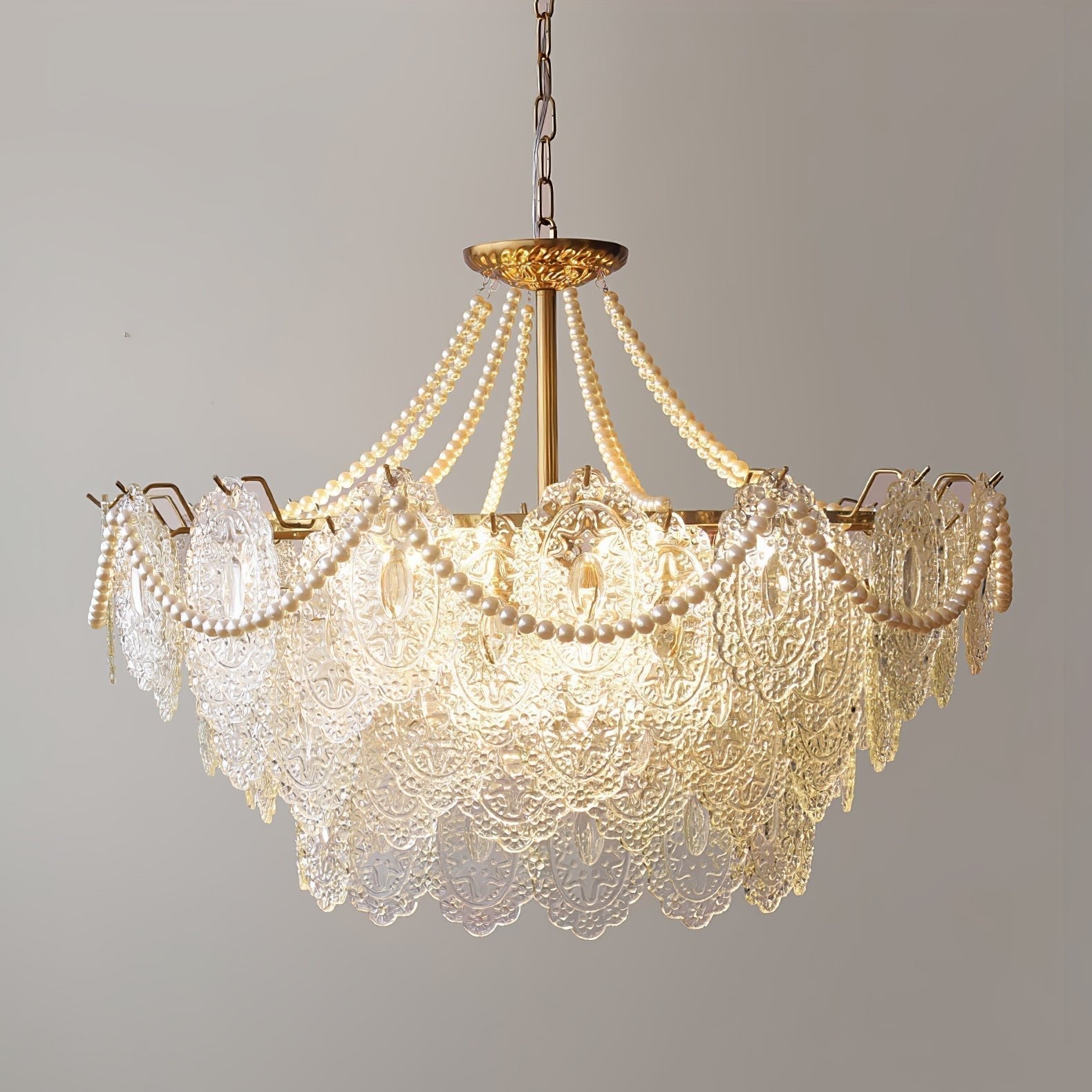 Lustra Chandelier en Perles et Verre Luxe - Neutralighting