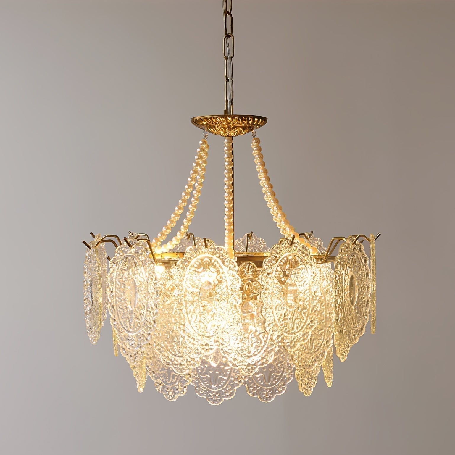 Lustra Chandelier en Perles et Verre Luxe - Neutralighting