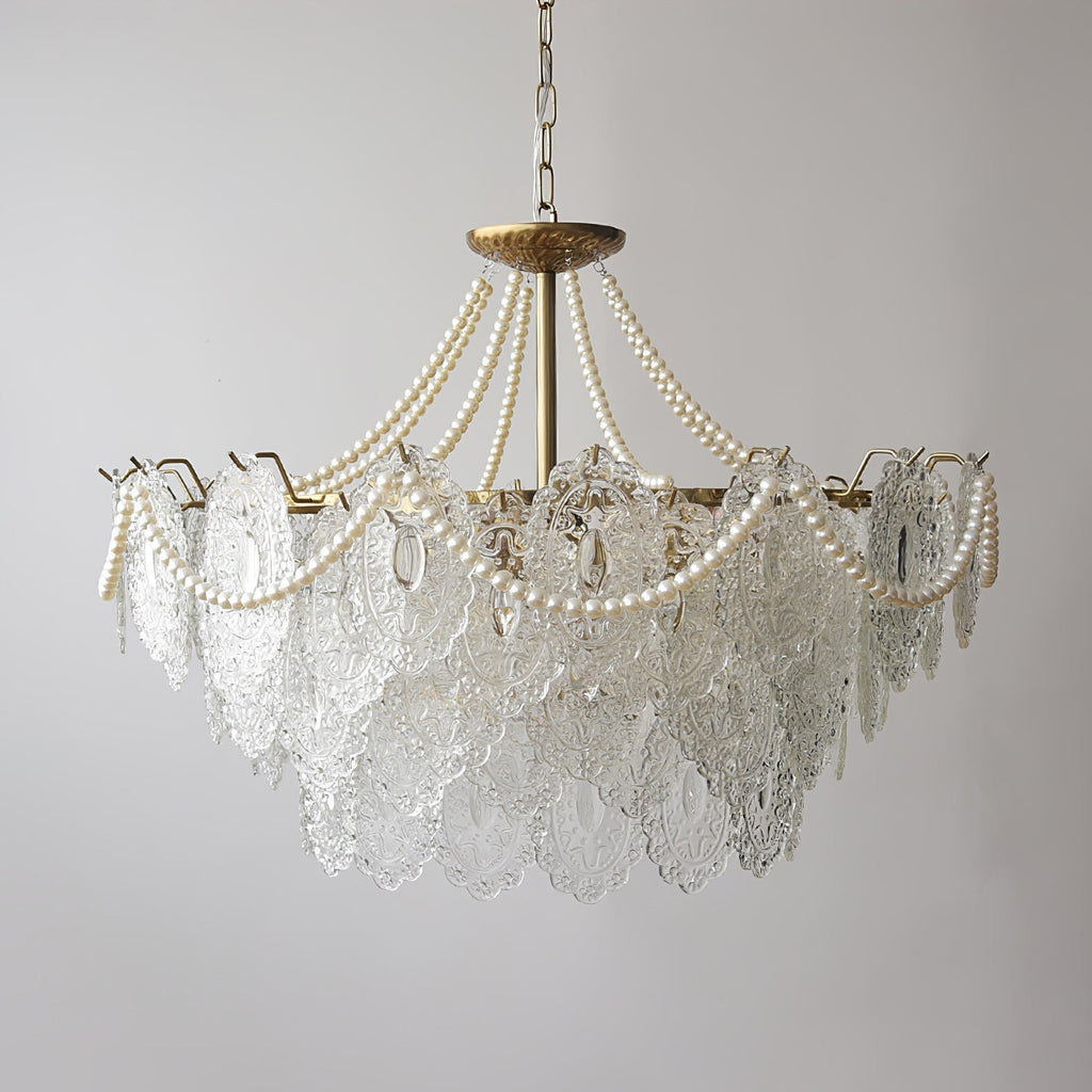 Lustra Chandelier en Perles et Verre Luxe - Neutralighting