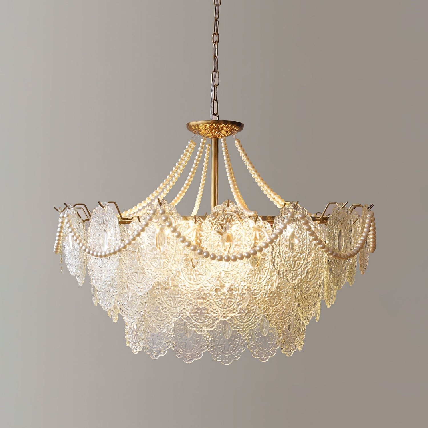 Lustra Chandelier en Perles et Verre Luxe - Neutralighting