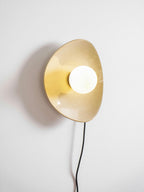 Nancy Pebble Disc Plug-in Ceramics Glass Wall Light - Neutralighting