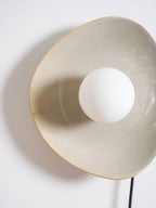 Nancy Pebble Disc Plug-in Ceramics Glass Wall Light - Neutralighting