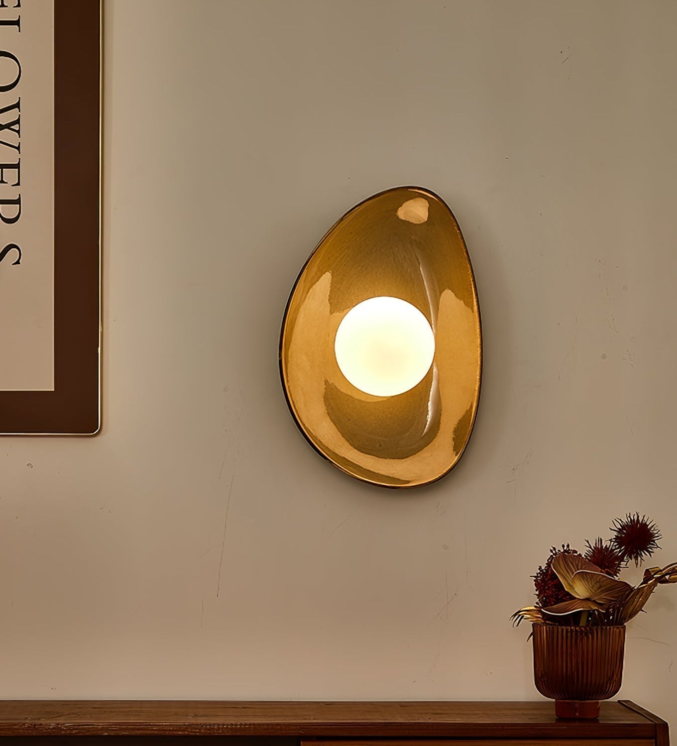 Ertalila Applique Murale Céramique Disque Galet Élégance - Neutralighting