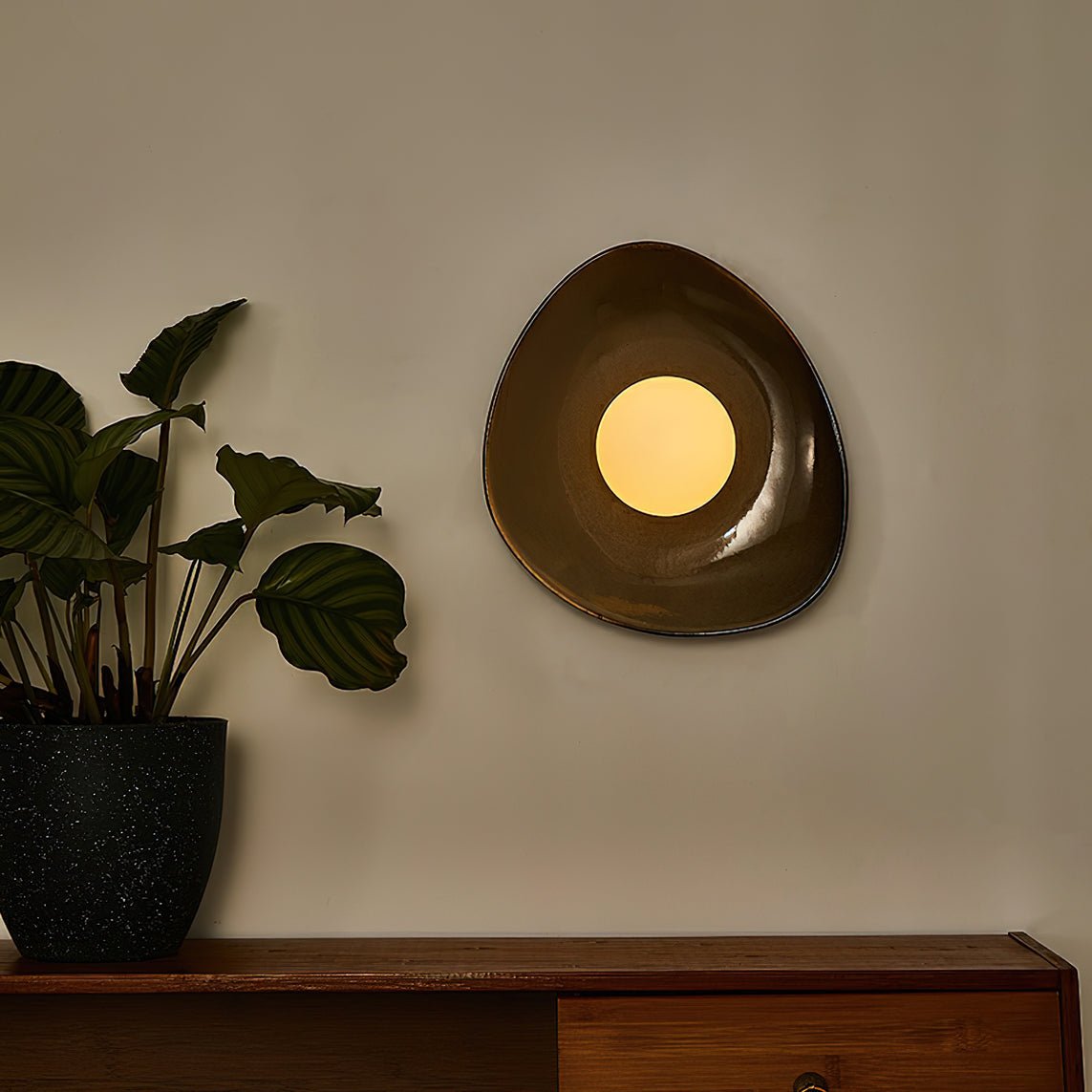 Ertalila Applique Murale Céramique Disque Galet Élégance - Neutralighting