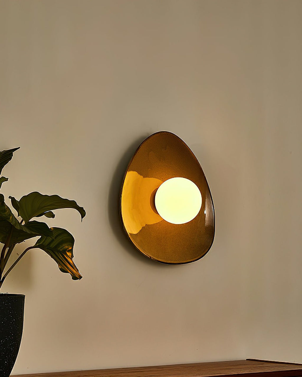 Ertalila Applique Murale Céramique Disque Galet Élégance - Neutralighting