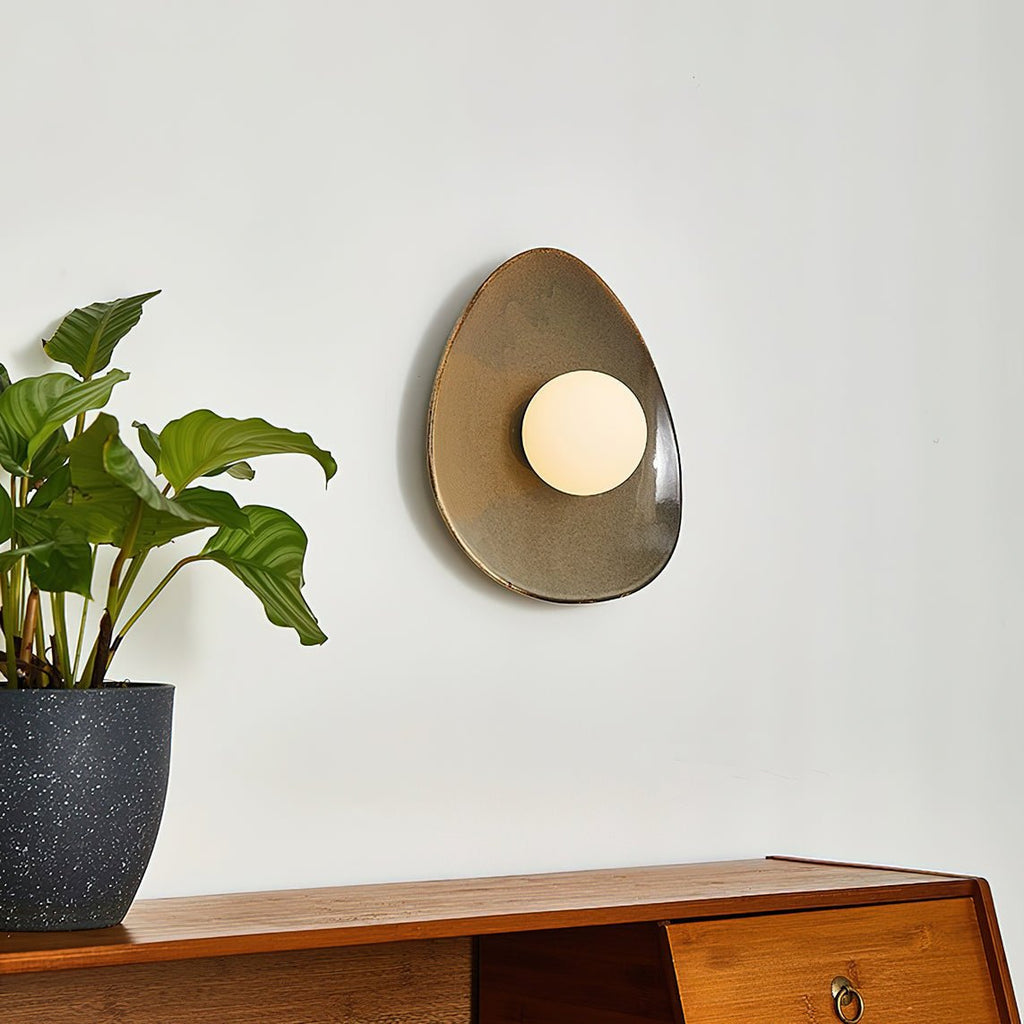 Ertalila Applique Murale Céramique Disque Galet Élégance - Neutralighting