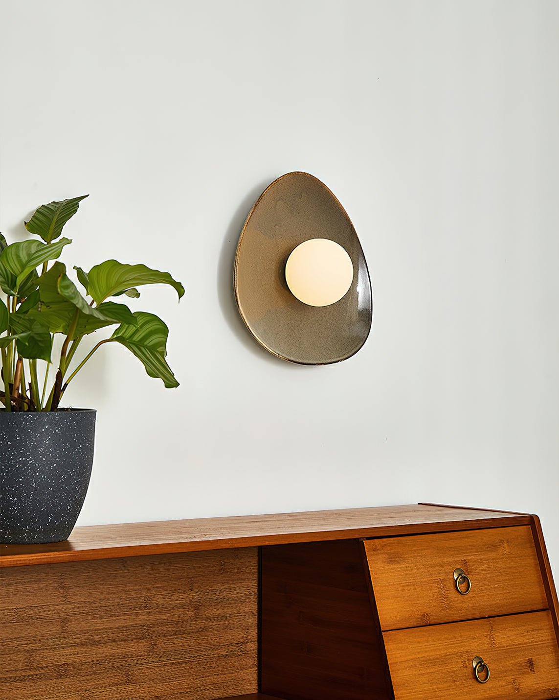 Ertalila Applique Murale Céramique Disque Galet Élégance - Neutralighting