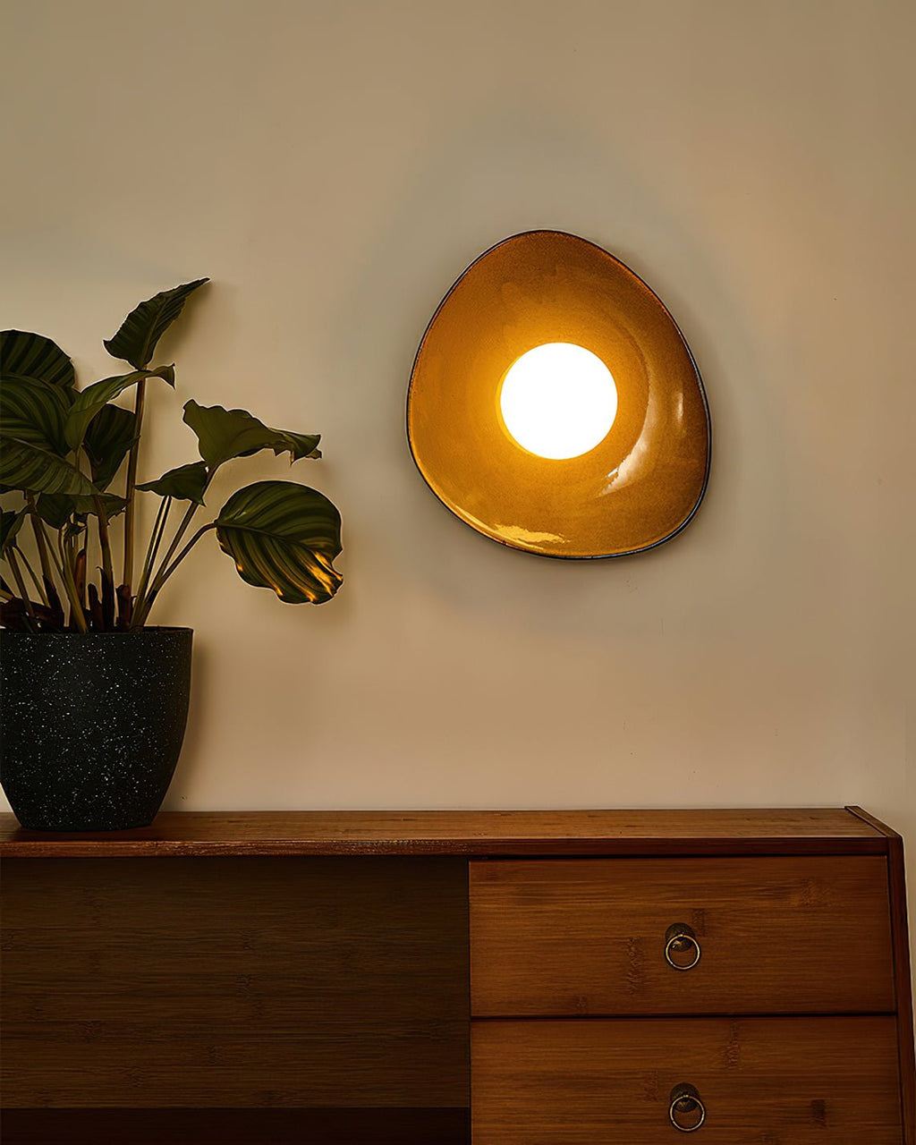 Ertalila Applique Murale Céramique Disque Galet Élégance - Neutralighting