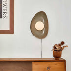 Nancy Pebble Disc Plug-in Ceramics Glass Wall Light - Neutralighting