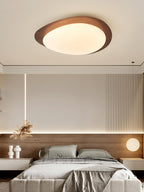 Solara Plafonnier Galet en Noyer Acrylique LED - Neutralighting