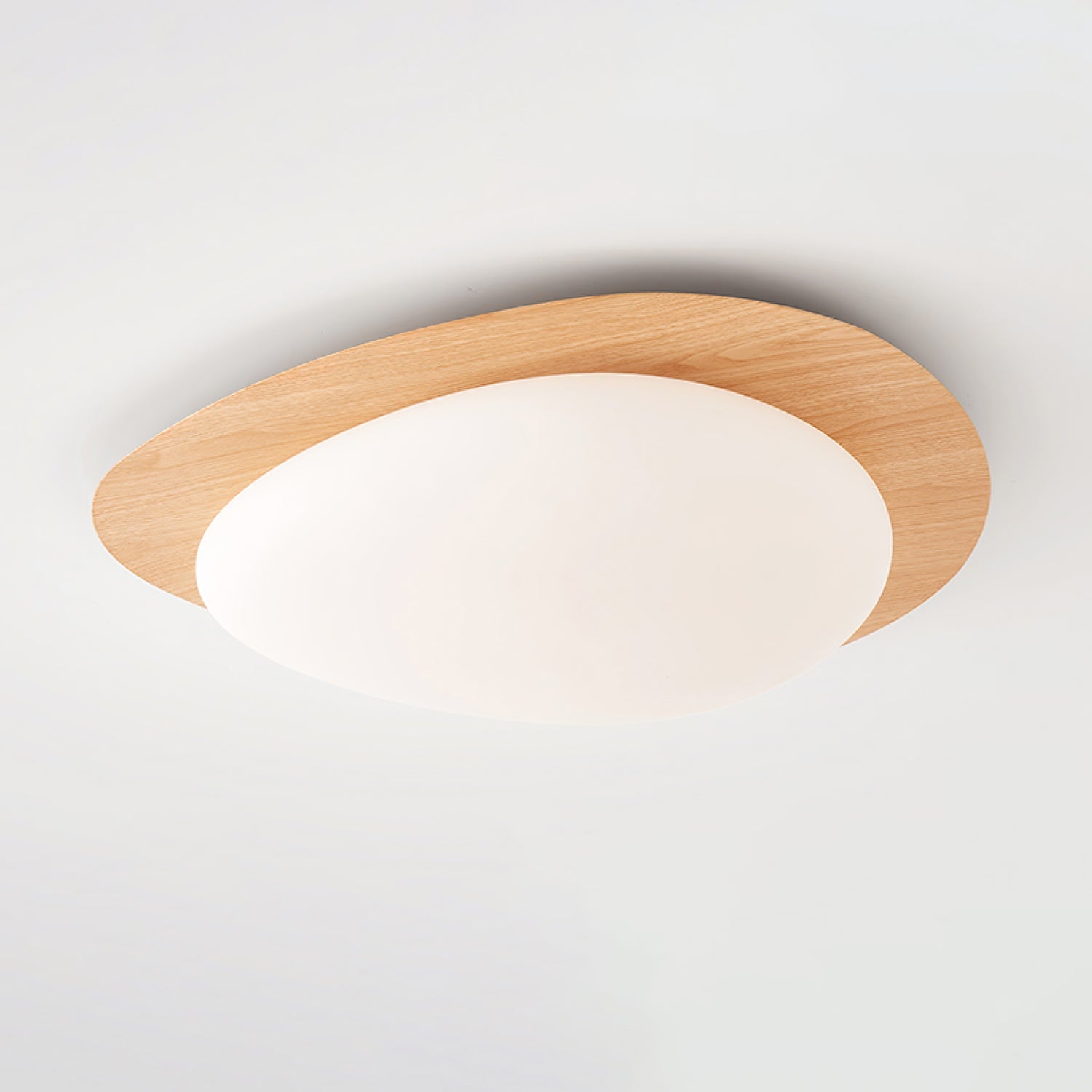 Solara Plafonnier Galet en Noyer Acrylique LED - Neutralighting